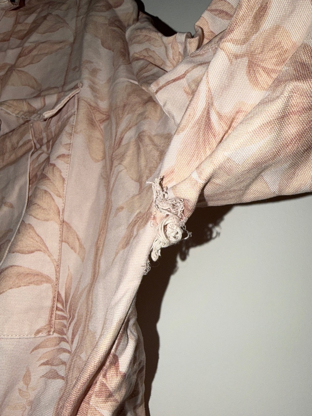 Ted Baker Riiaana Pink Palm Print Utility Romper Flawed 2 - Picture 4 of 5